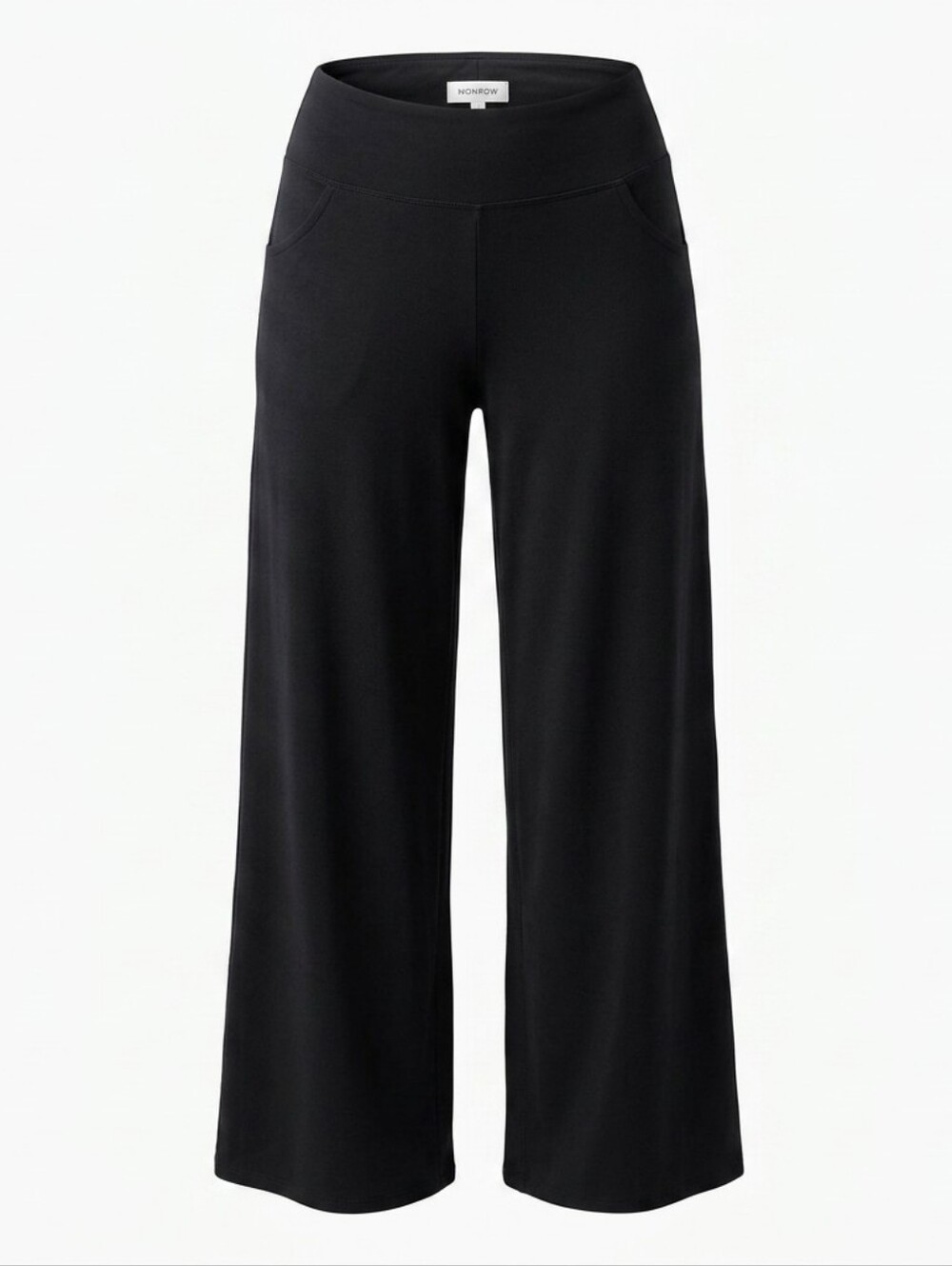Promover SZ XL Black Pull On Wide Leg Legging Pockets Stretch Relaxed Fit
